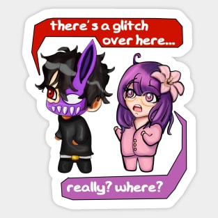 Corpse Husband and Lilypichu Chibi Sticker